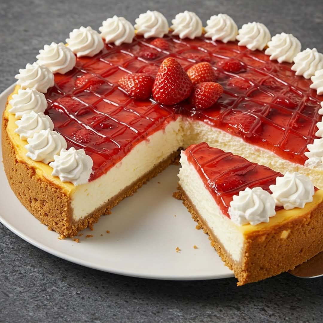 e5cd1d0e86d1039493a1d8bc449c6781 (1) Strawberry Cheesecake (10 Slices) - Image 1